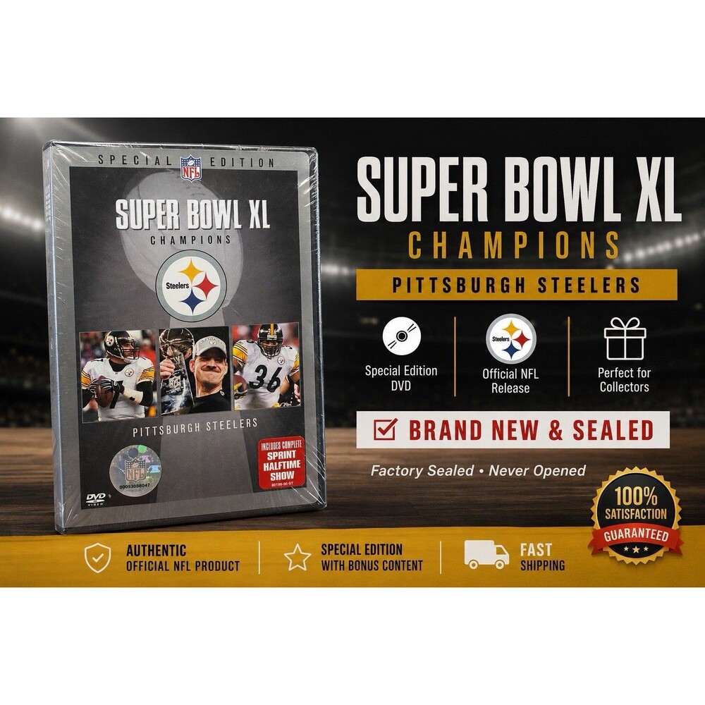NFL Super Bowl XL Champions - Pittsburgh Steelers (DVD, 2006) NEW Sealed